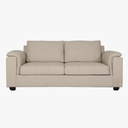 Andres Fabric 3 Seater Sofa In Beige Colour