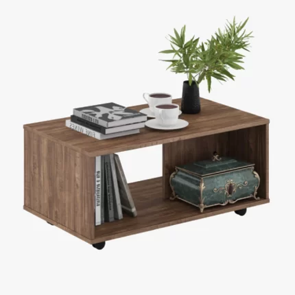 Izumi Movable Coffee Table in Exotic Teak Finish